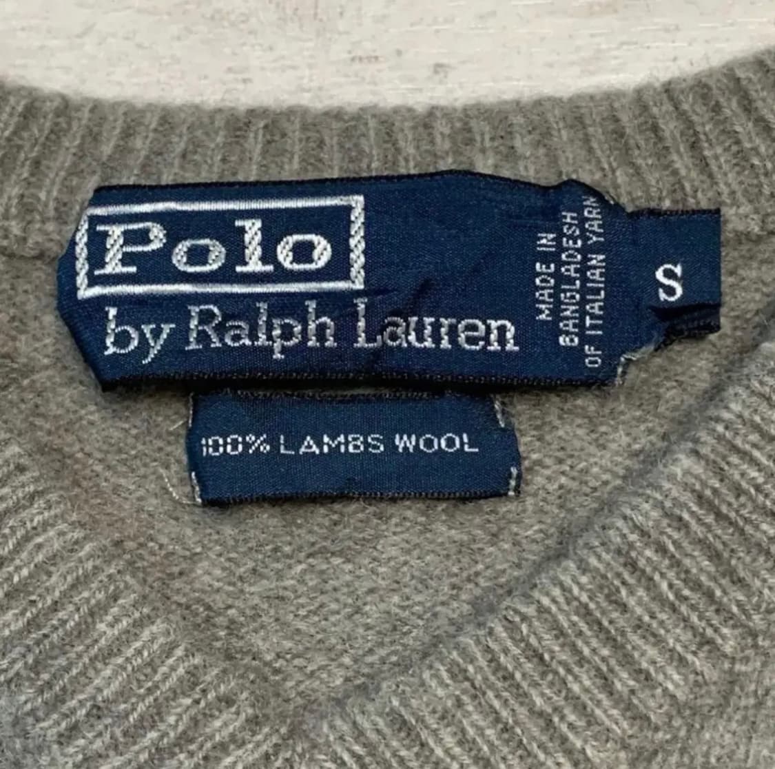 폴로 빈티지 회색 니트 s 상품이미지3