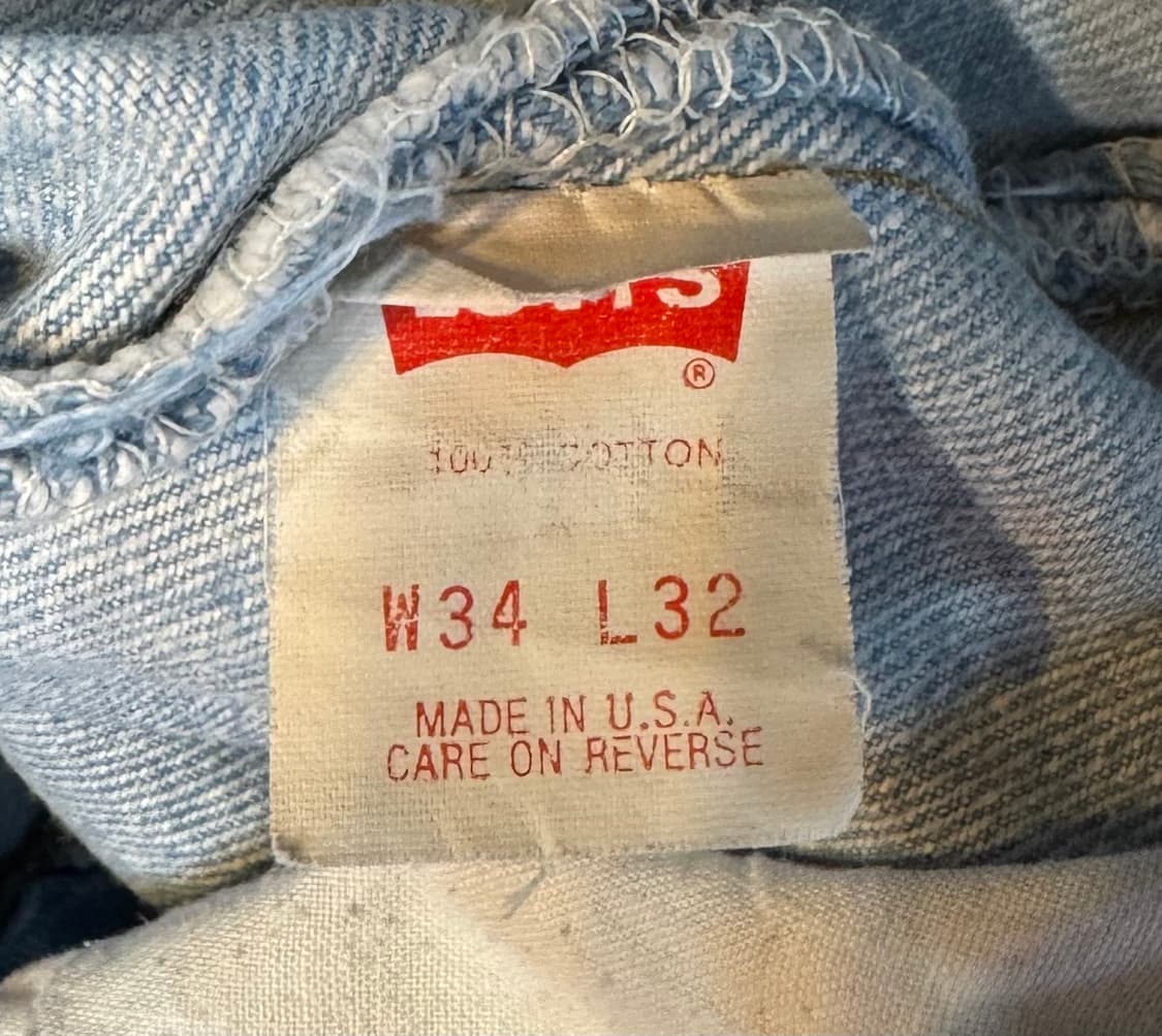 90s usa 빈티지 리바이스 501 데님 34(32~33) (566) 상품이미지4