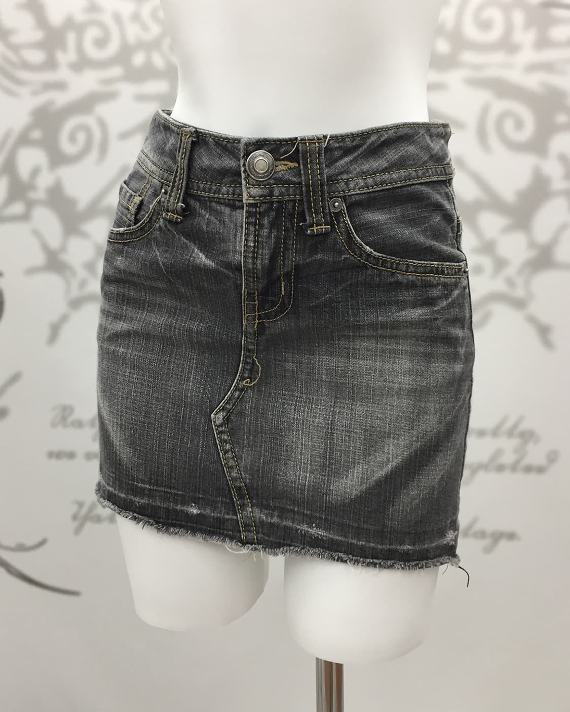 Gray denim skirt 상품이미지1