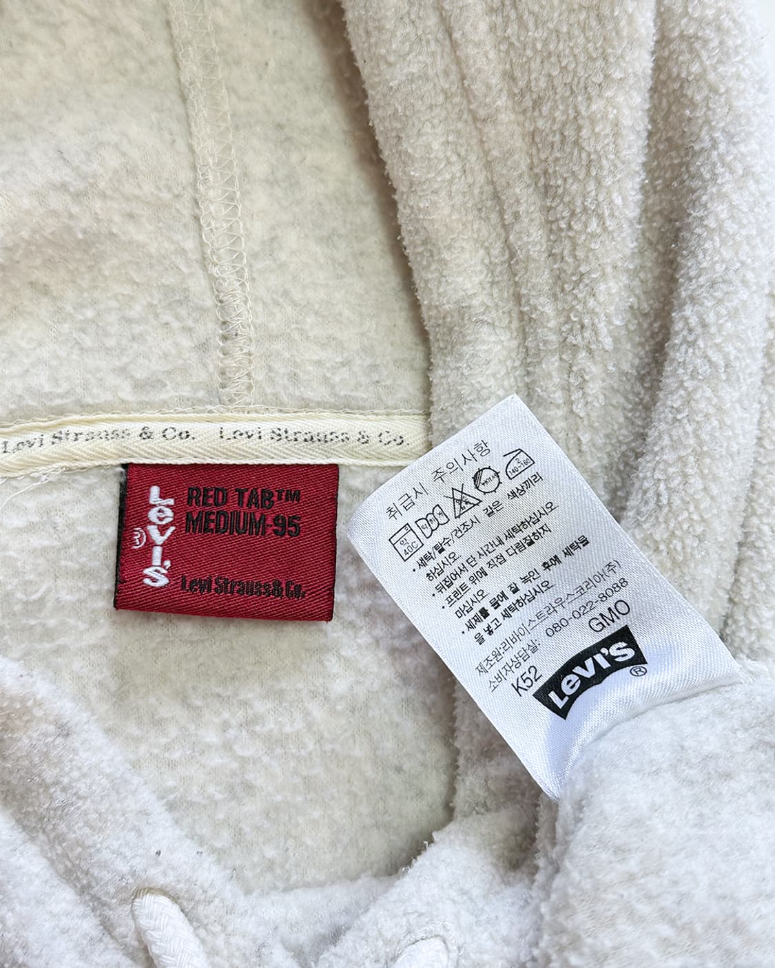 리바이스 로고 스펠아웃 플리스 후드티 상품이미지3