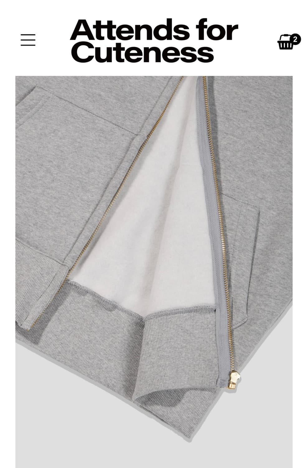 ATTENDS 어텐즈 for hoodie 크롭 집업 상품이미지9