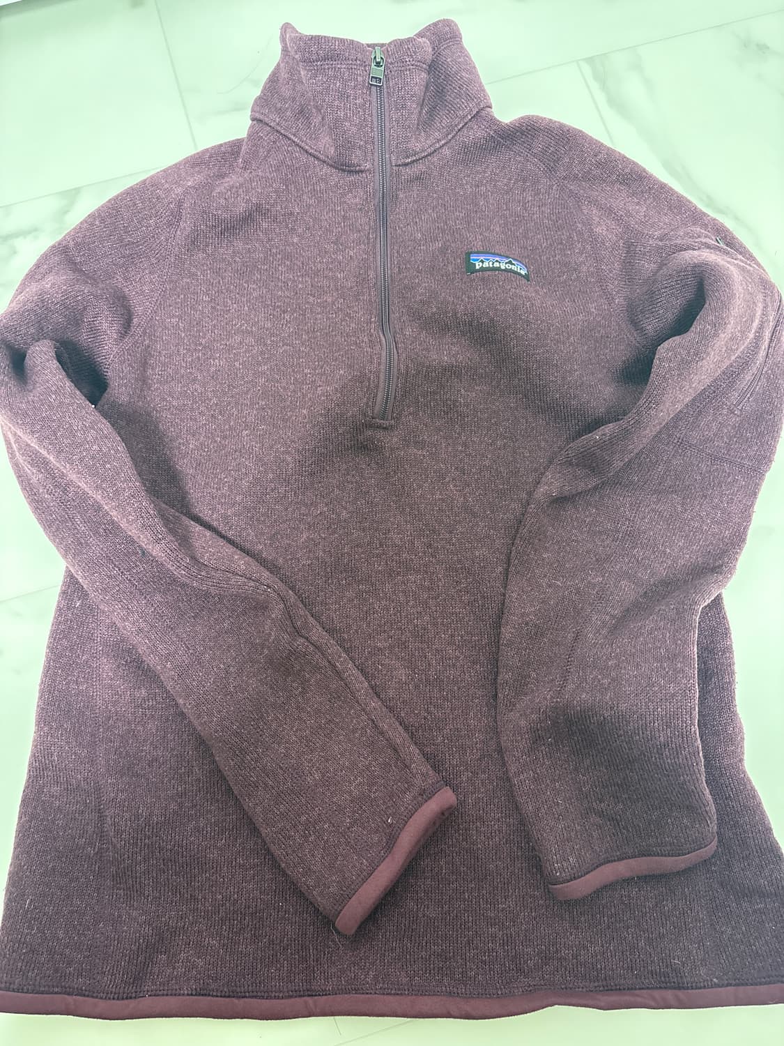 파타고니아 플리스 하프집업 버건디 상품이미지1