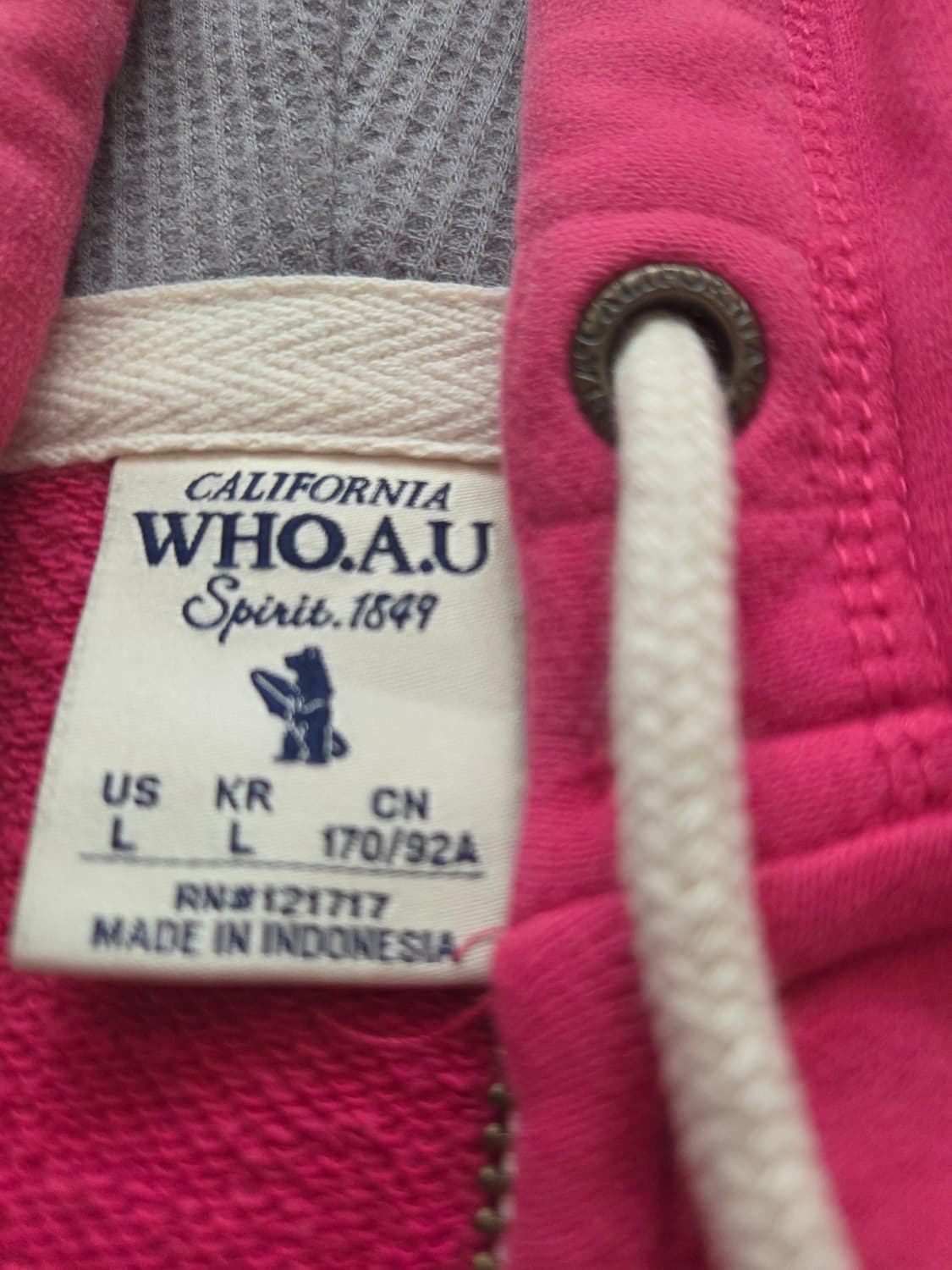 빈티지 y2k 후아유 How A U 핑크 후드집업 L사이즈  상품이미지2