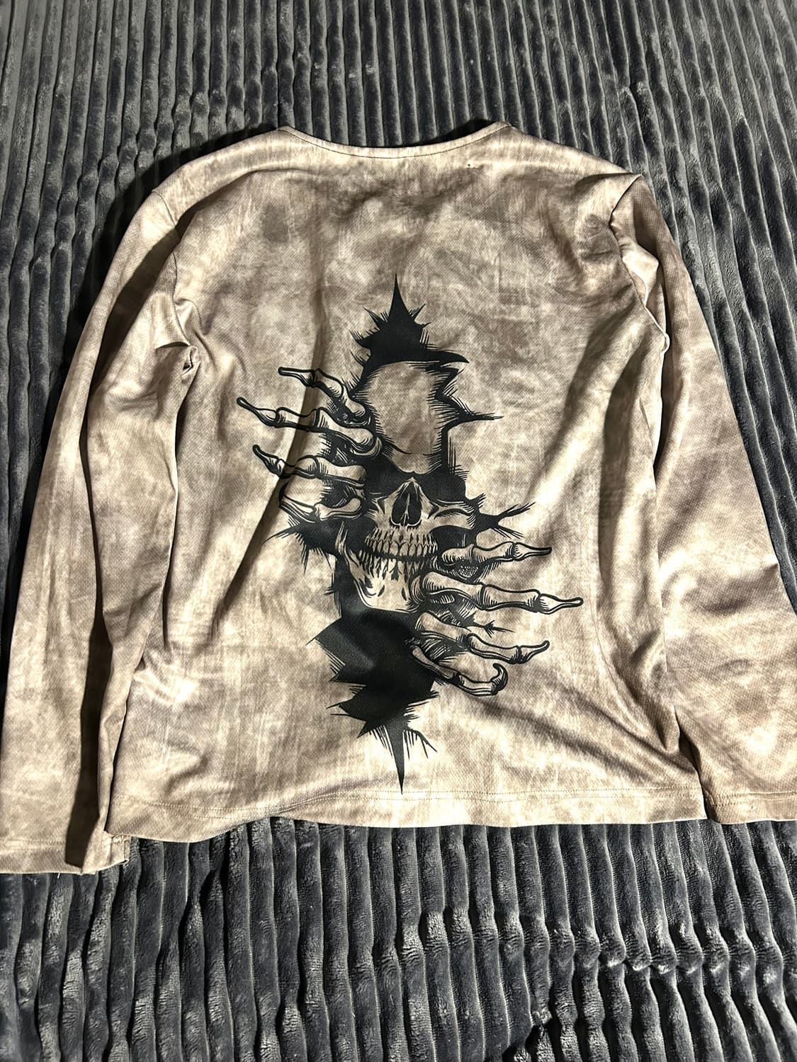 Skull printing Button Long sleeve 상품이미지3