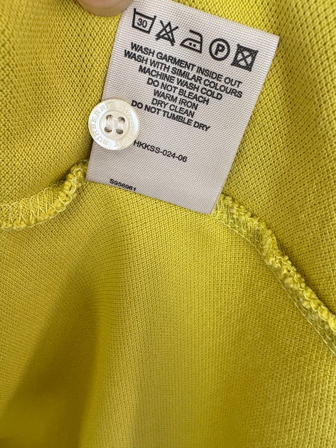 [M]BURBERRY버버리 여성 올리브그린 7부 카라 티셔츠 상품이미지2