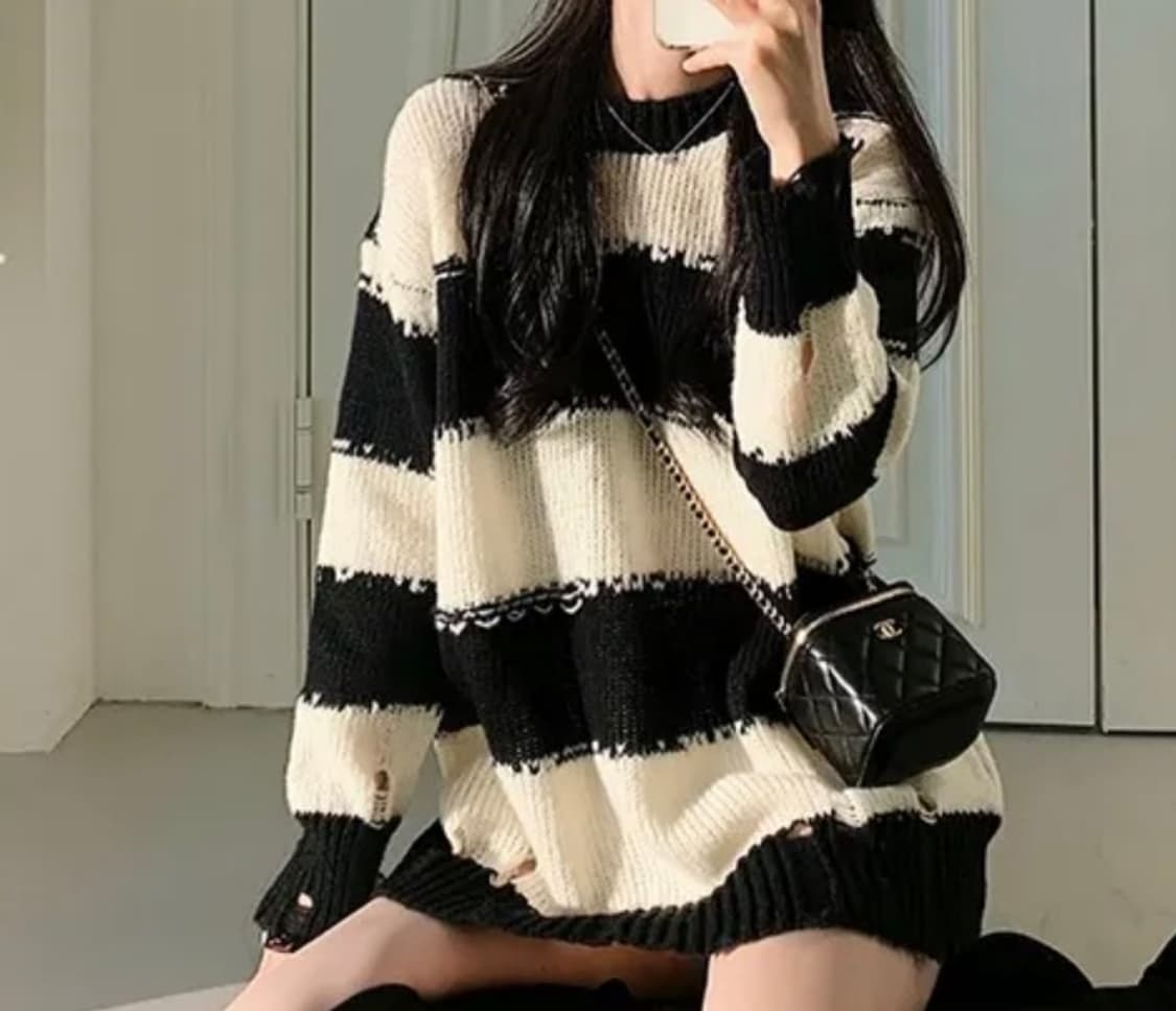 단가라 니트 상품이미지2