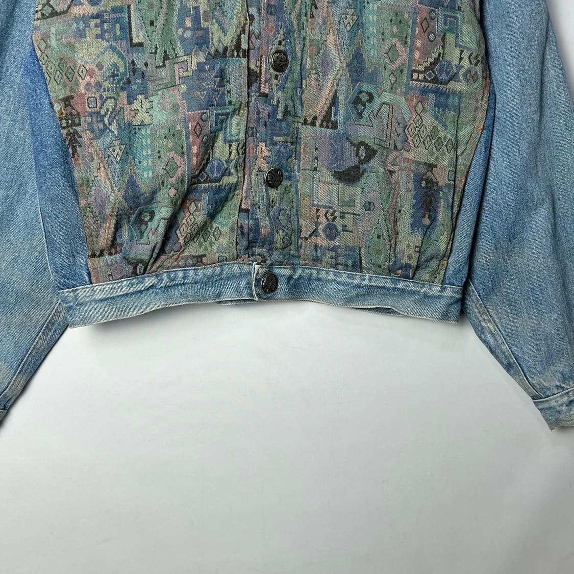 [VTG] 빈티지 아메리칸 인디언 레더 카라 데님자켓 상품이미지4