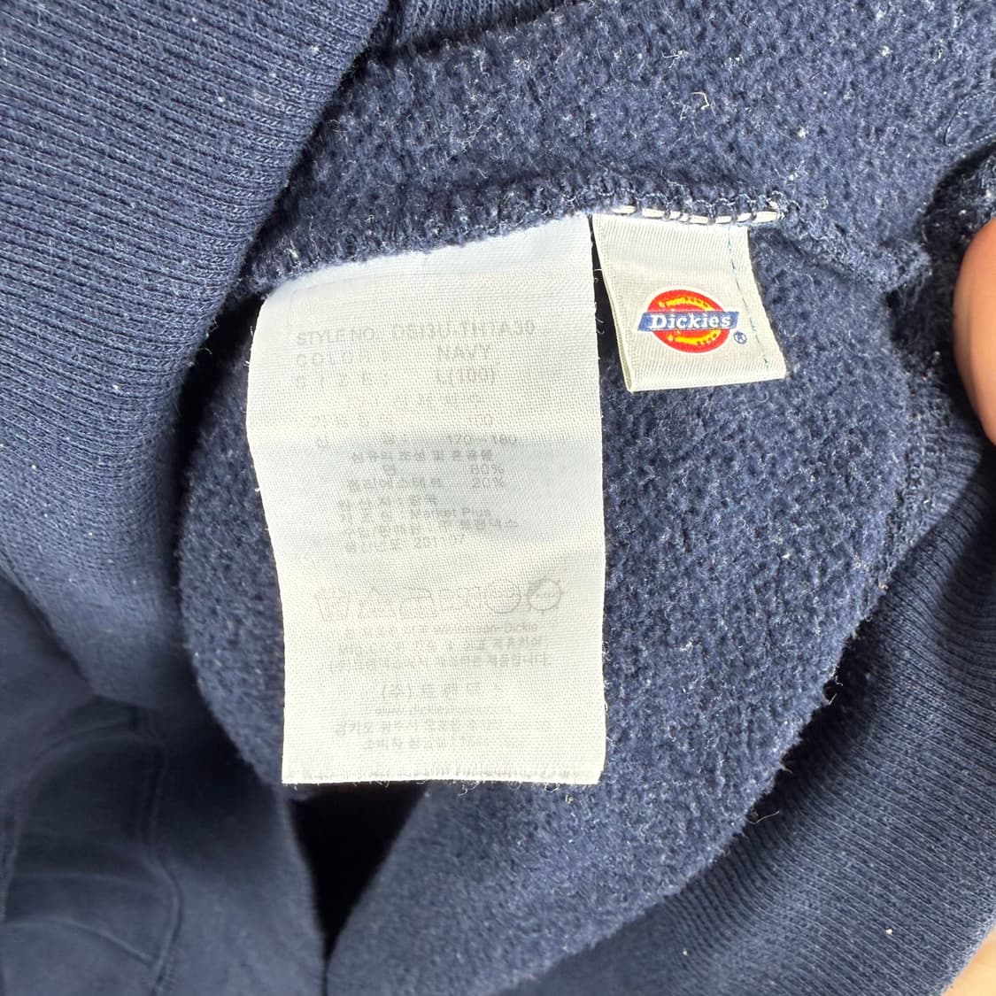L) 디키즈 벨벳로고 후드 티 네이비 상품이미지5