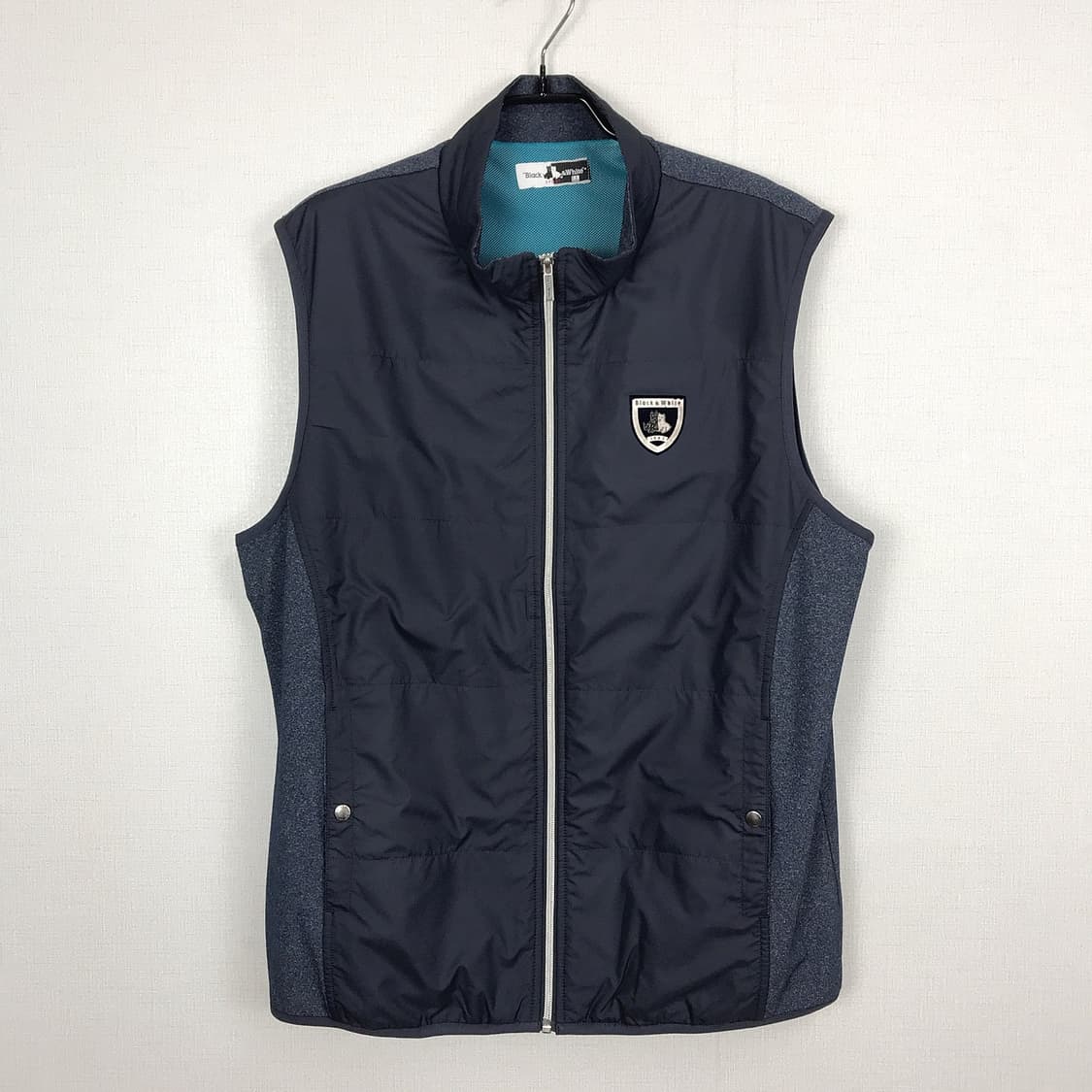 블랙앤화이트 골프 조끼 남성110 상품이미지1