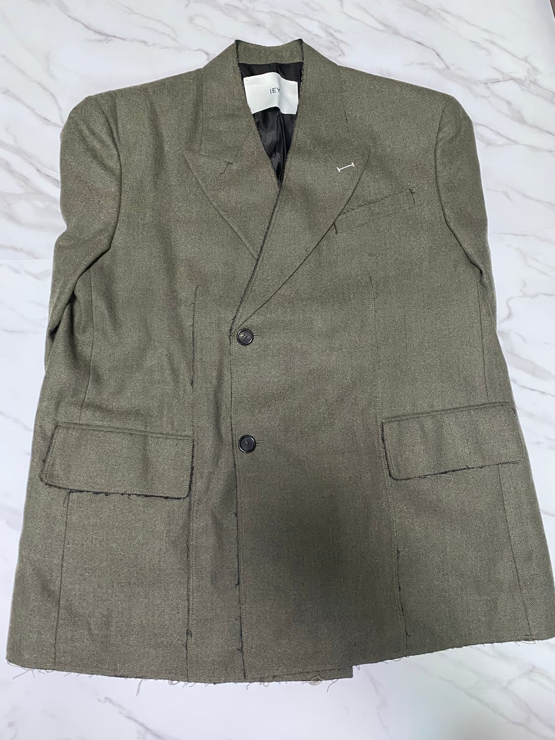 Iey 컷팅 더블 블레이져 상품이미지2