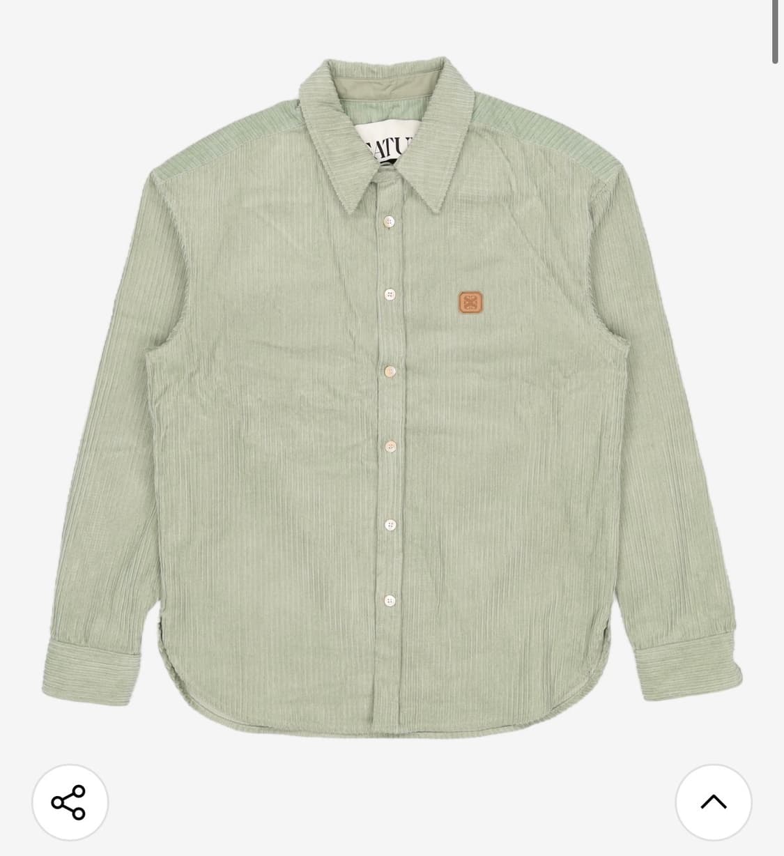 세터 satur 코듀로이 셔츠 그린 m 상품이미지1