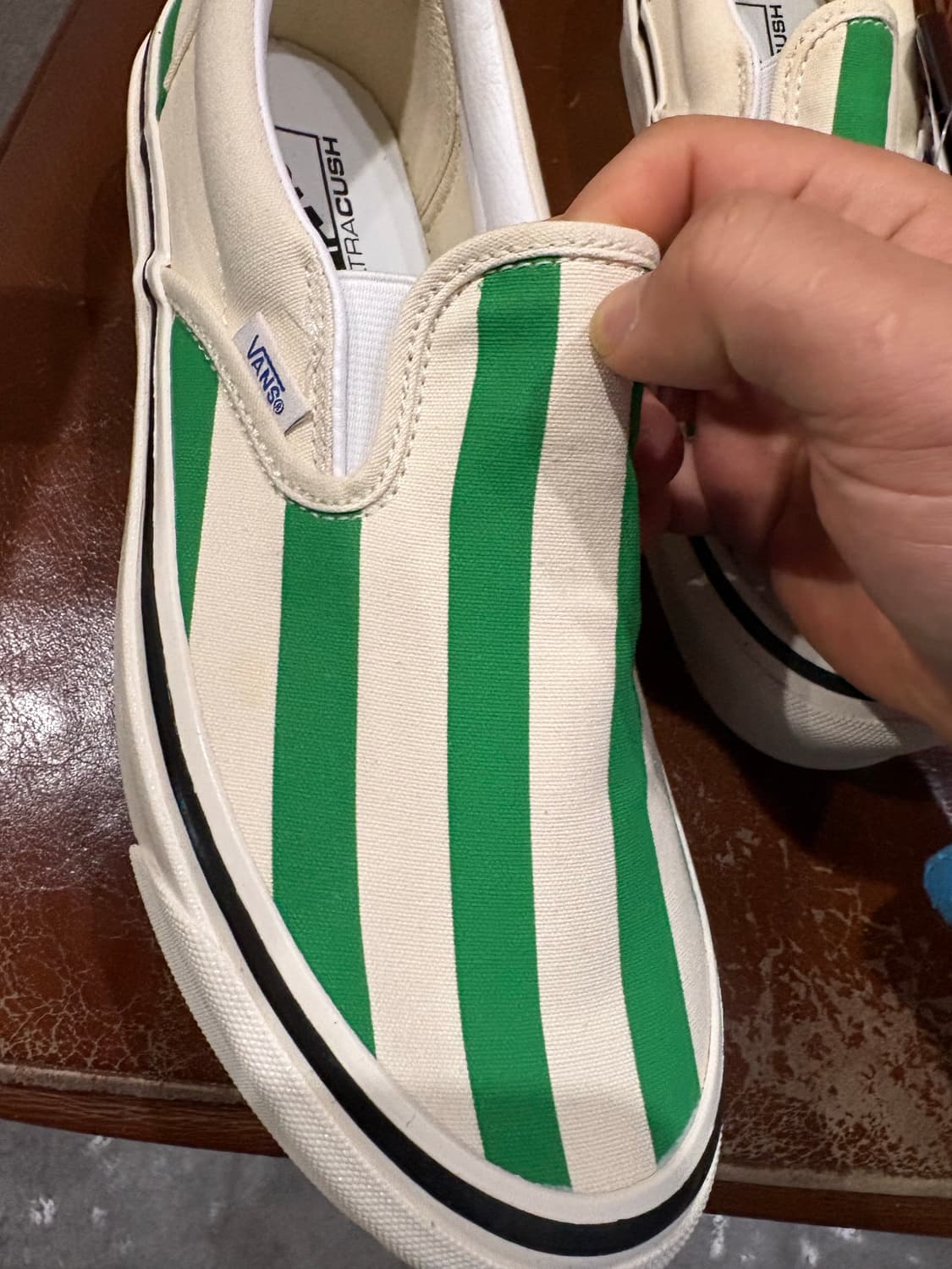 [260]반스 클래식 슬립온 스트라이프 흰녹 상품이미지2