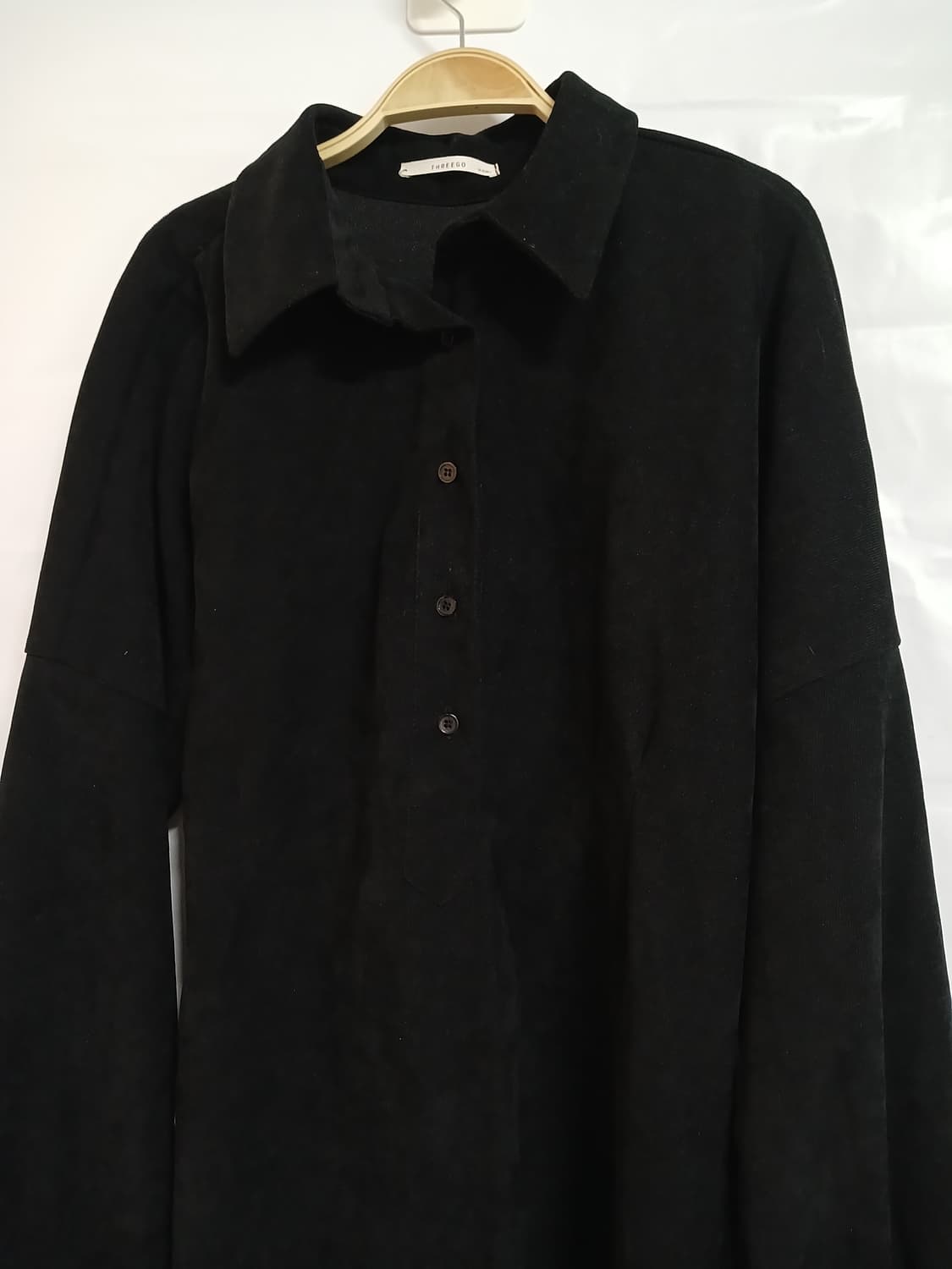 (55,90)코듀로이 미니 원피스  블랙 상품이미지3