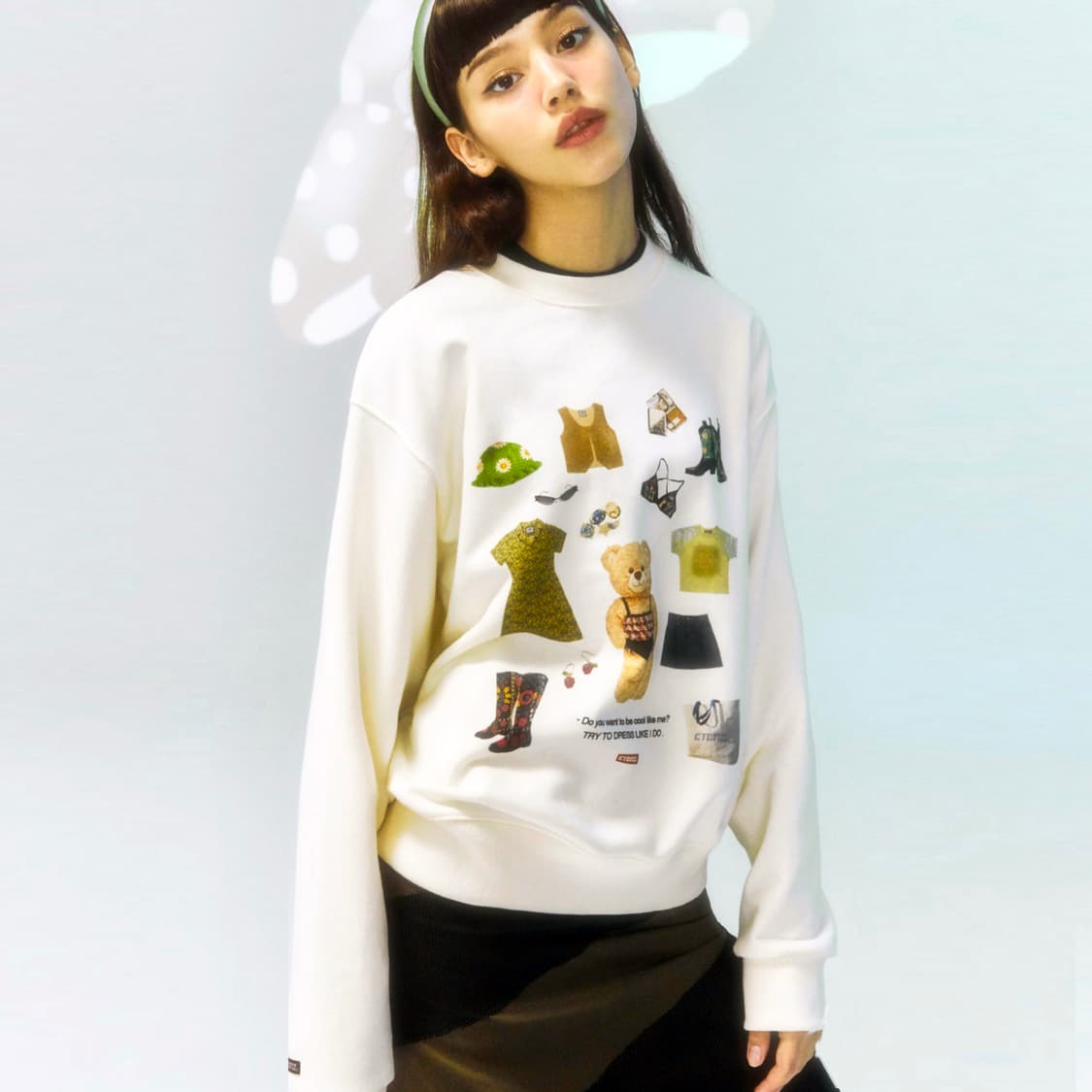 시티브리즈(CTBRZ) 셀럽 베어 맨투맨티 프리사이즈 상품이미지2