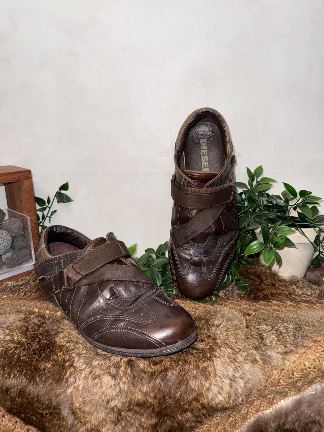 DIESEL leather strap rubber sole loafers 상품이미지1