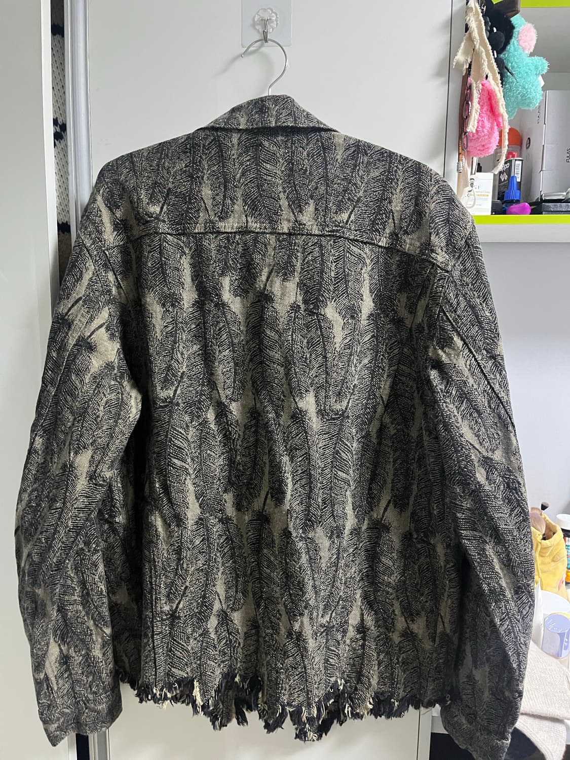 캐피탈 12온즈 맥파이 데님 3세대 자켓 블랙 베이지 상품이미지3