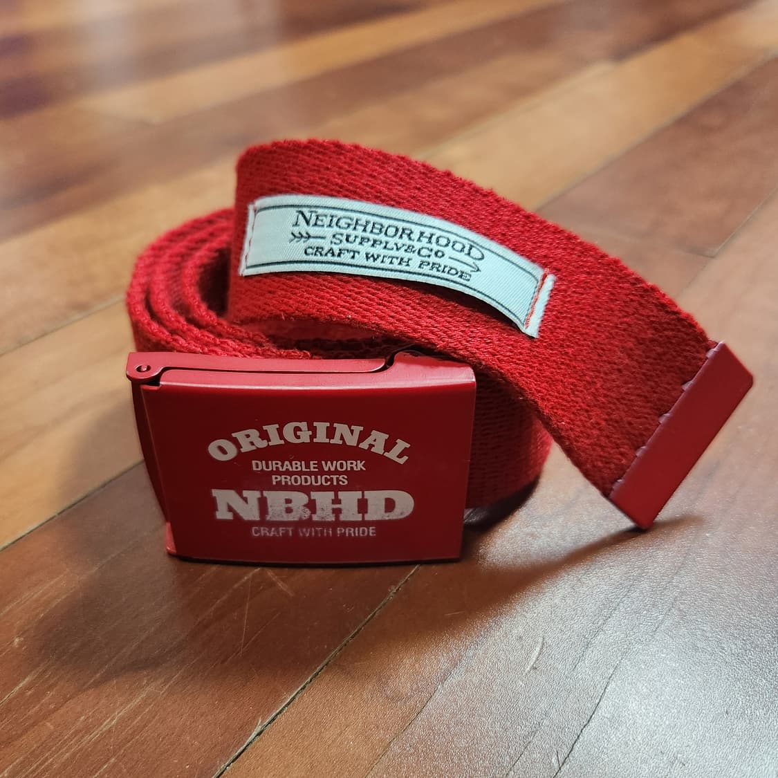 네이버후드 NBHD 레드 벨트 상품이미지1