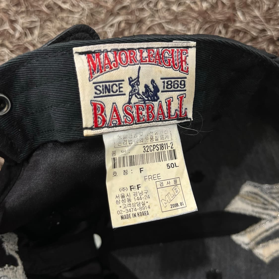 MLB 뉴욕양키스 레더 큐빅 볼캡 상품이미지5