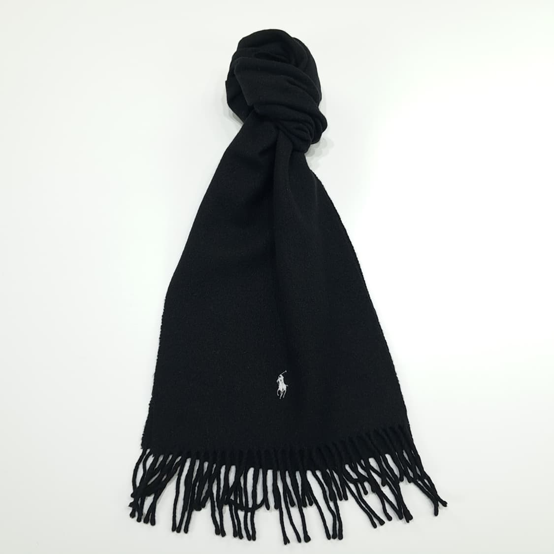 MX201 폴로 랄프로렌 블랙 램스울 목도리 머플러 상품이미지1