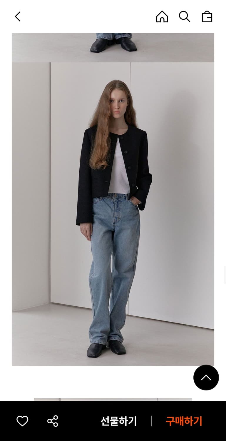 38컴온커먼 트위드 자켓 블랙 (메탈사 은은글리터) 상품이미지1