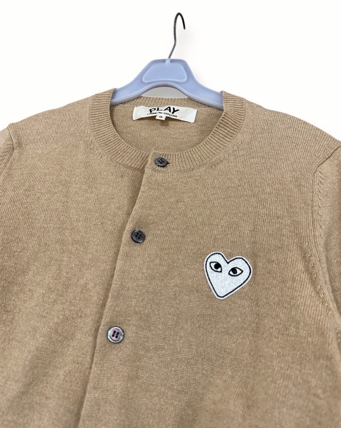 꼼데가르송 베이지 니트 가디건 상품이미지2