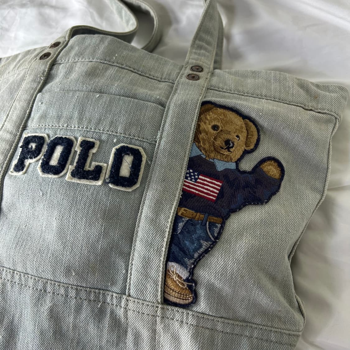 [POLO] 폴로랄프로렌 폴로베어 데님 토트백 상품이미지3
