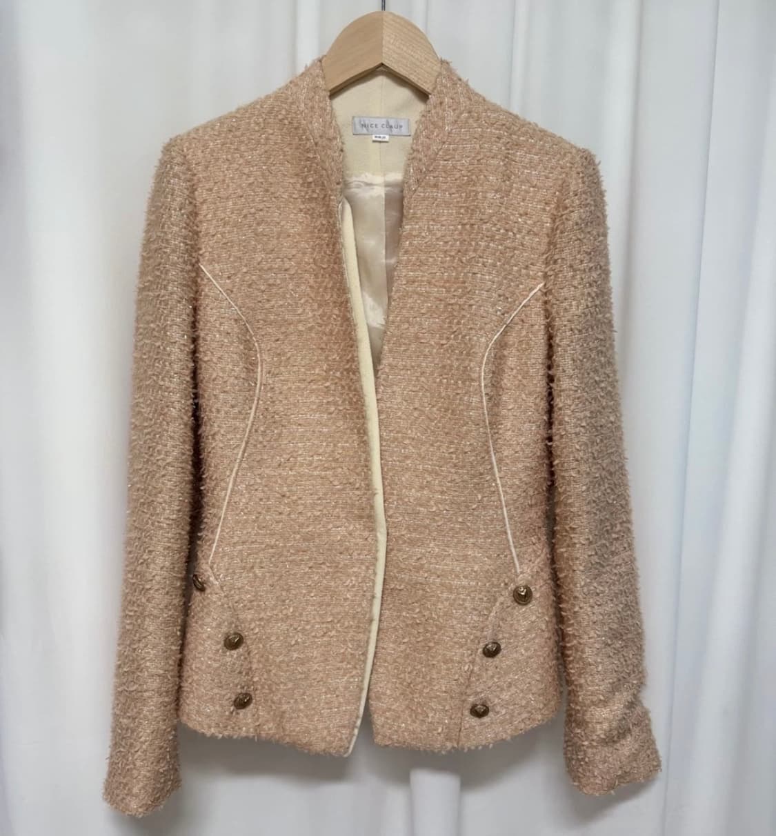 나이스클랍 베이지 트위드 자켓 상품이미지2