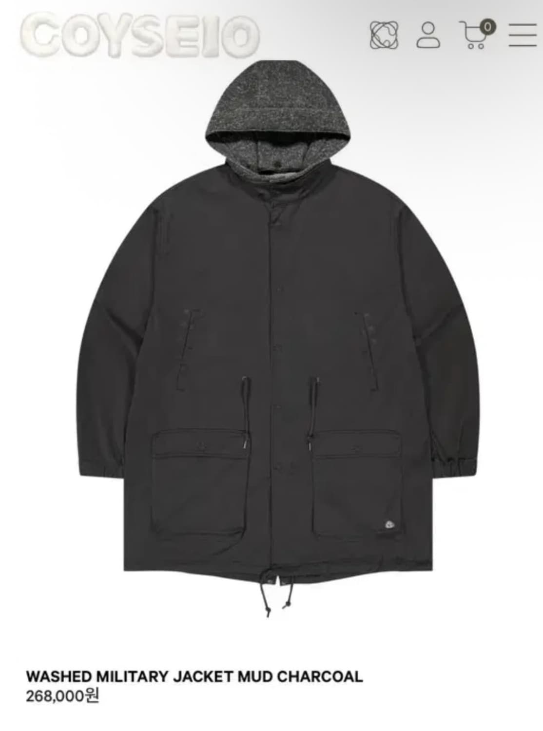 코이세이오 야상 카키,챠콜 일괄 상품이미지2