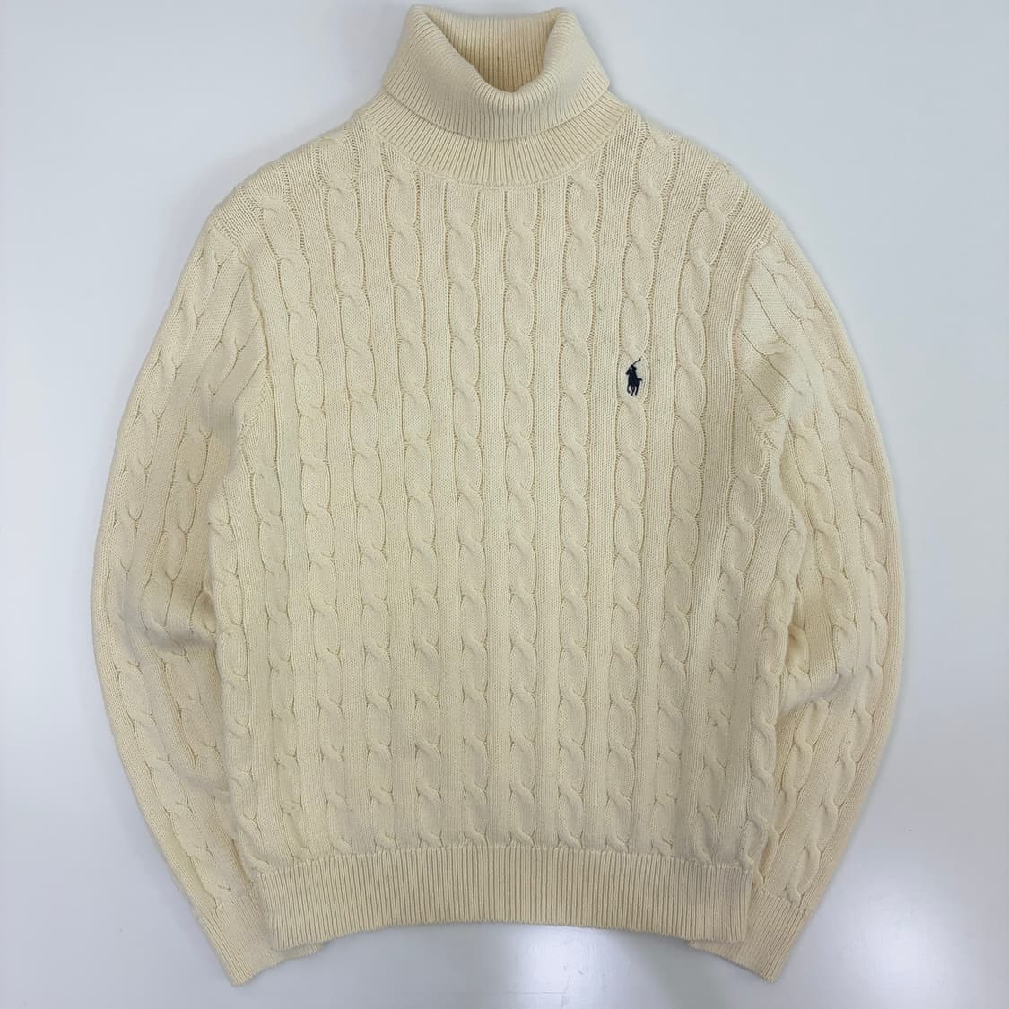 Polo  폴로 랄프로렌 자수 코튼 꽈배기 터틀넥 니트   상품이미지2