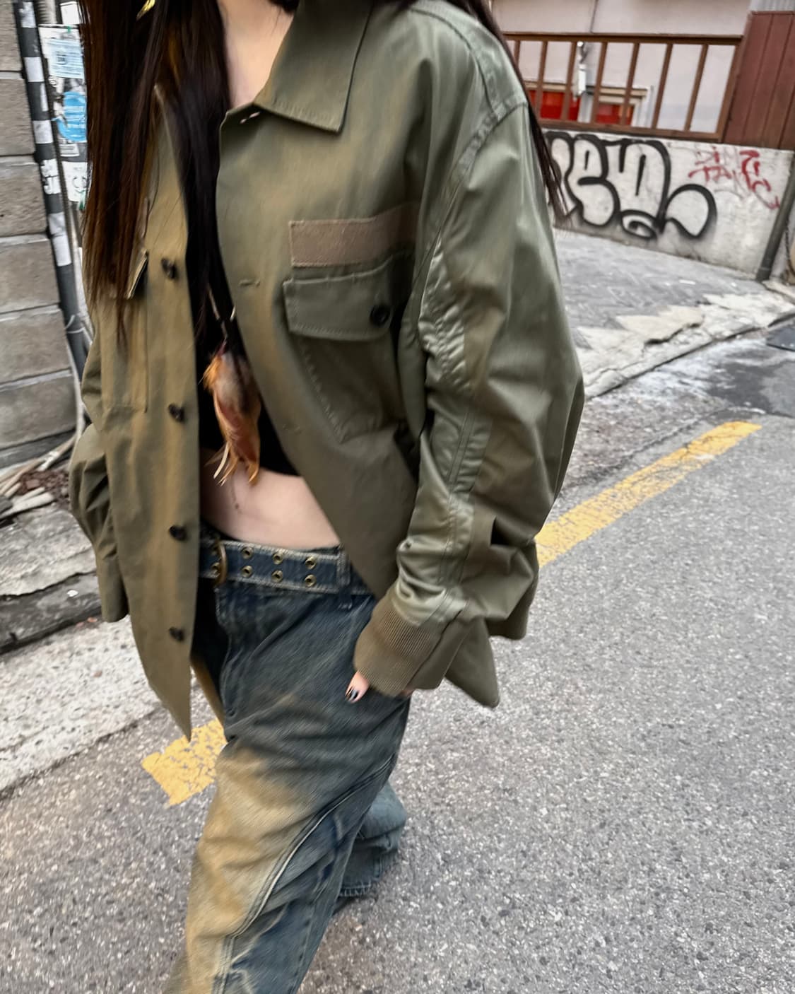 사카이 도킹 디테일 워크 셔츠 상품이미지3