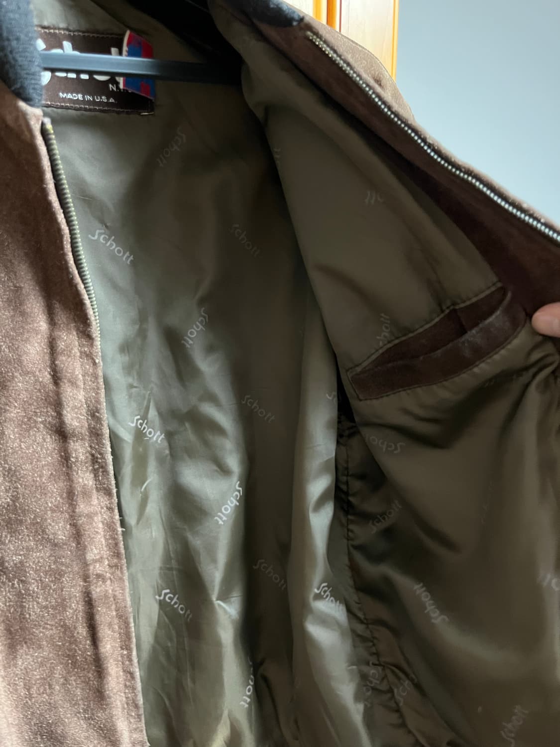 쇼트 스웨이드 가죽자켓(가죽봄버) 42 상품이미지6