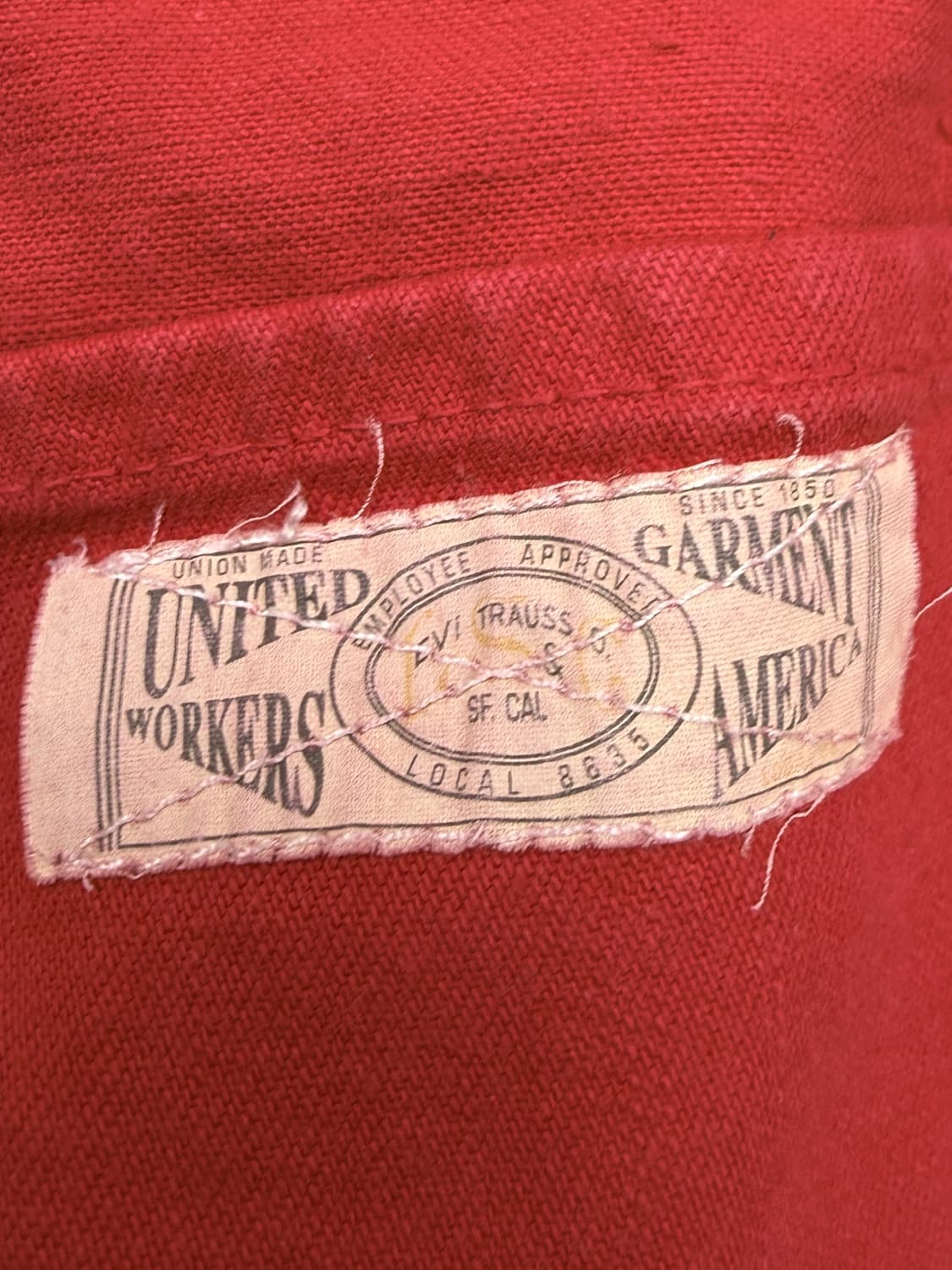 Levi’s 1999 레드 워크 커버올 자켓 m 상품이미지9