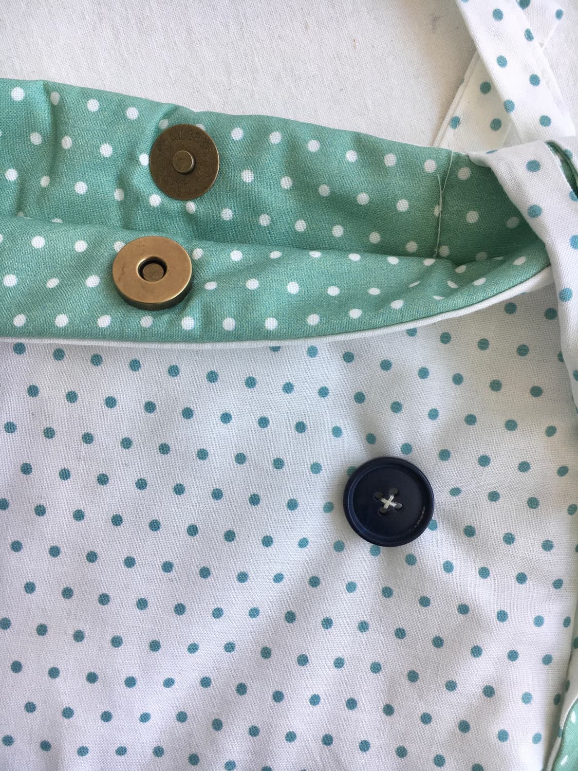 [HANDMADE] 핸드메이드 민트 도트 토끼 크로스백 모리걸 상품이미지4