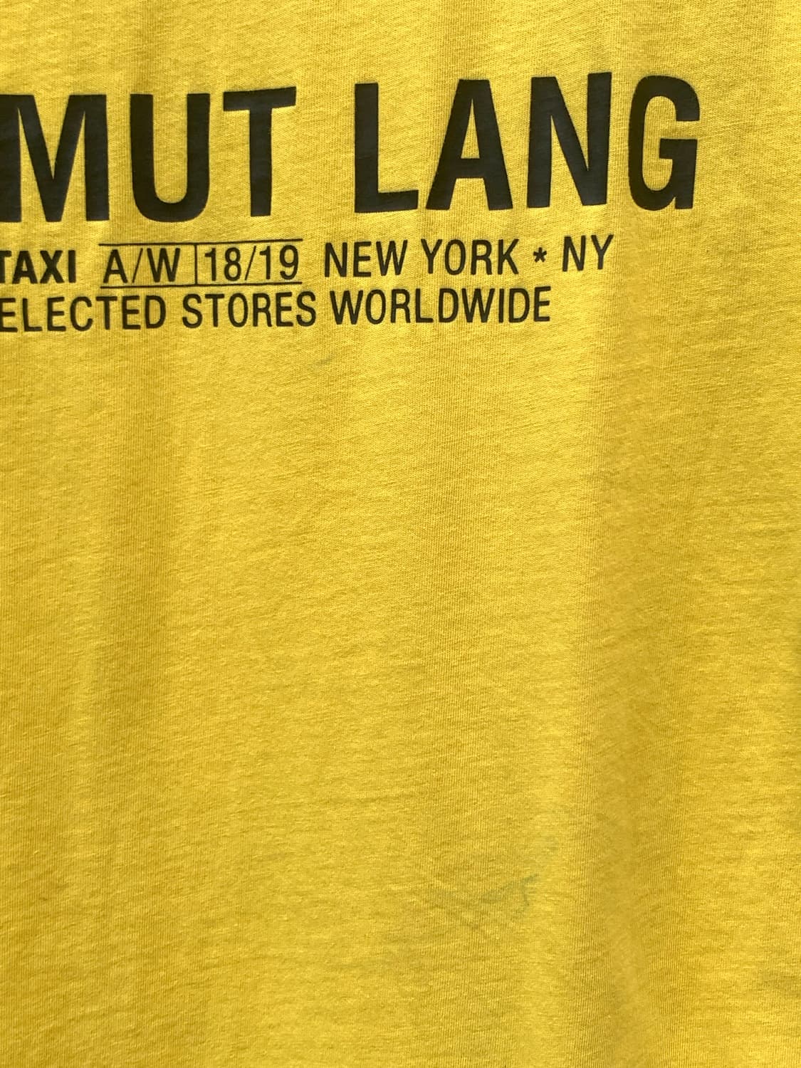 헬무트랭 택시 반팔 티셔츠 (yellow) 상품이미지10