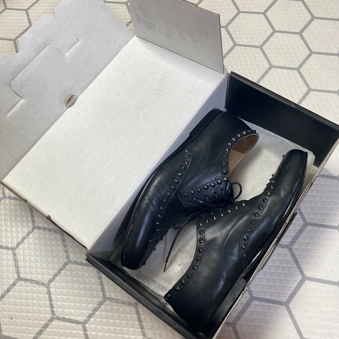 (8.5) 넘버나인 13AW 스터드 레더 슈즈 상품이미지10