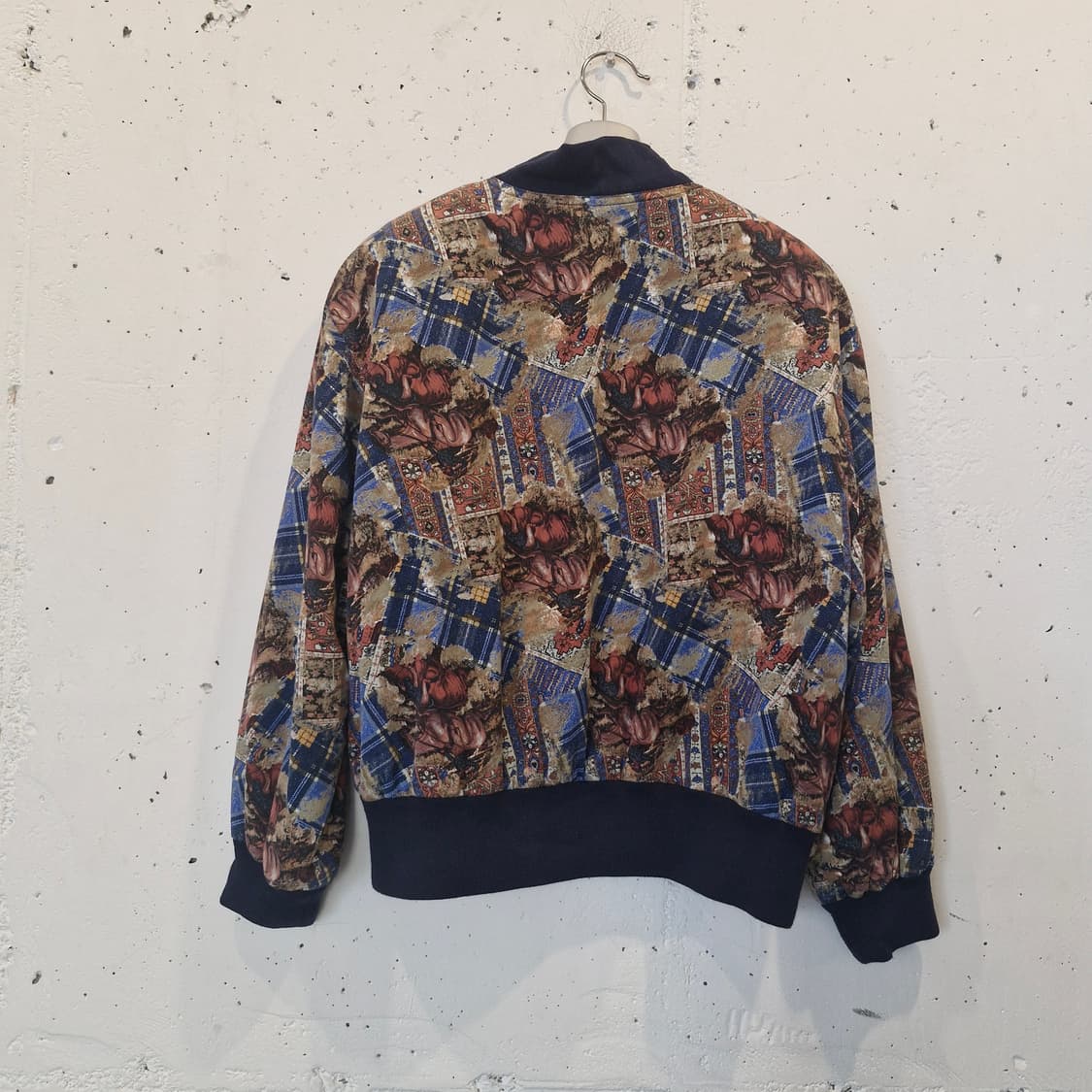 JPN 빈티지 패턴 울 블루종 자켓 상품이미지5