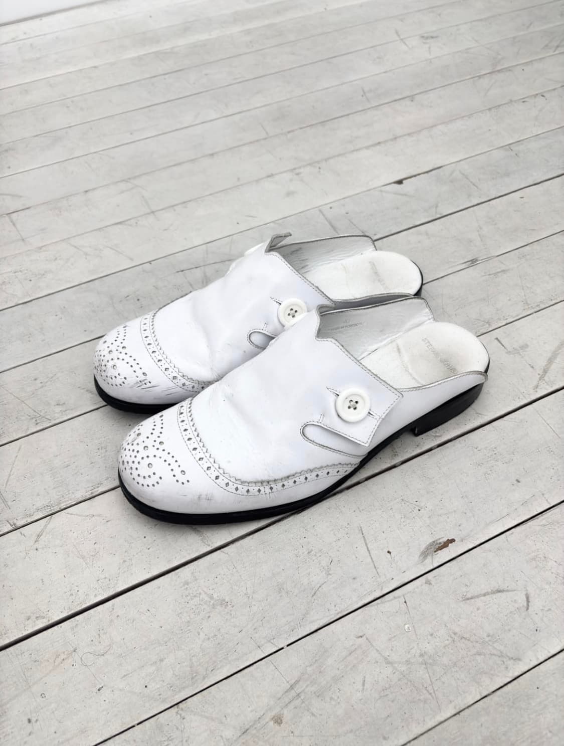 스테판쿡 Stefan cooke WHITE LEATHER MULES 상품이미지1