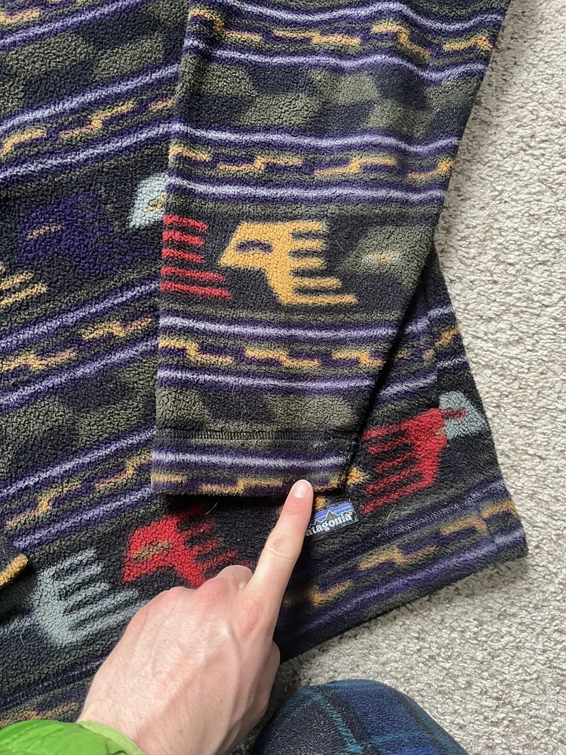 90s 파타고니아 신칠라 하프 집업 아나톨리아 패턴  상품이미지7