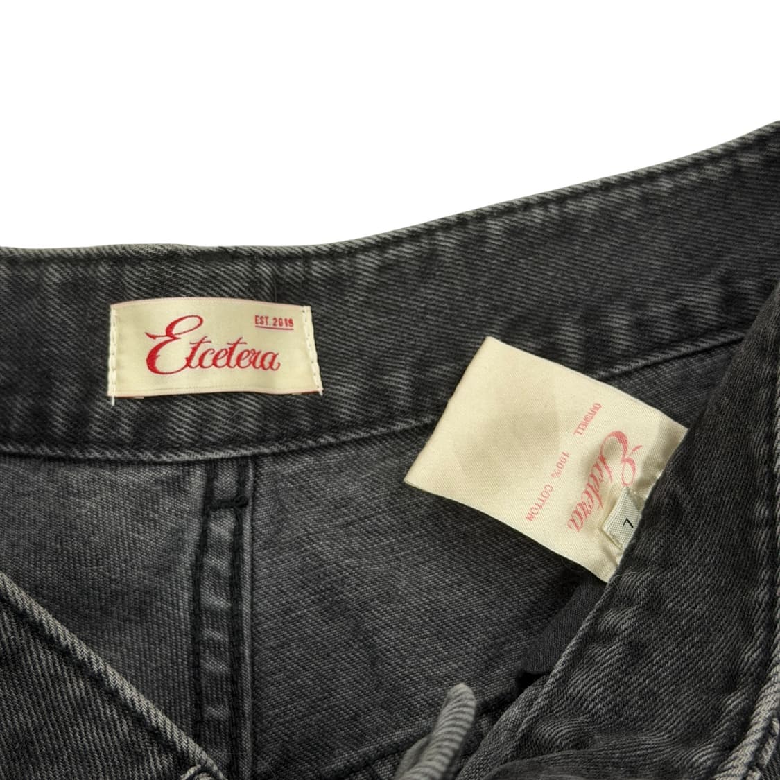 ETCE 이티씨이 배기진 데님팬츠 바지 블랙 L 상품이미지5