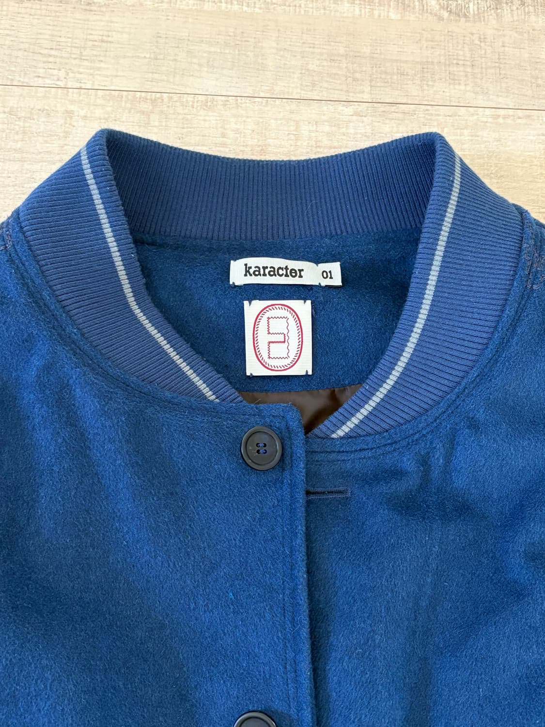 카락터 울 블루종 자켓 딥블루 상품이미지5