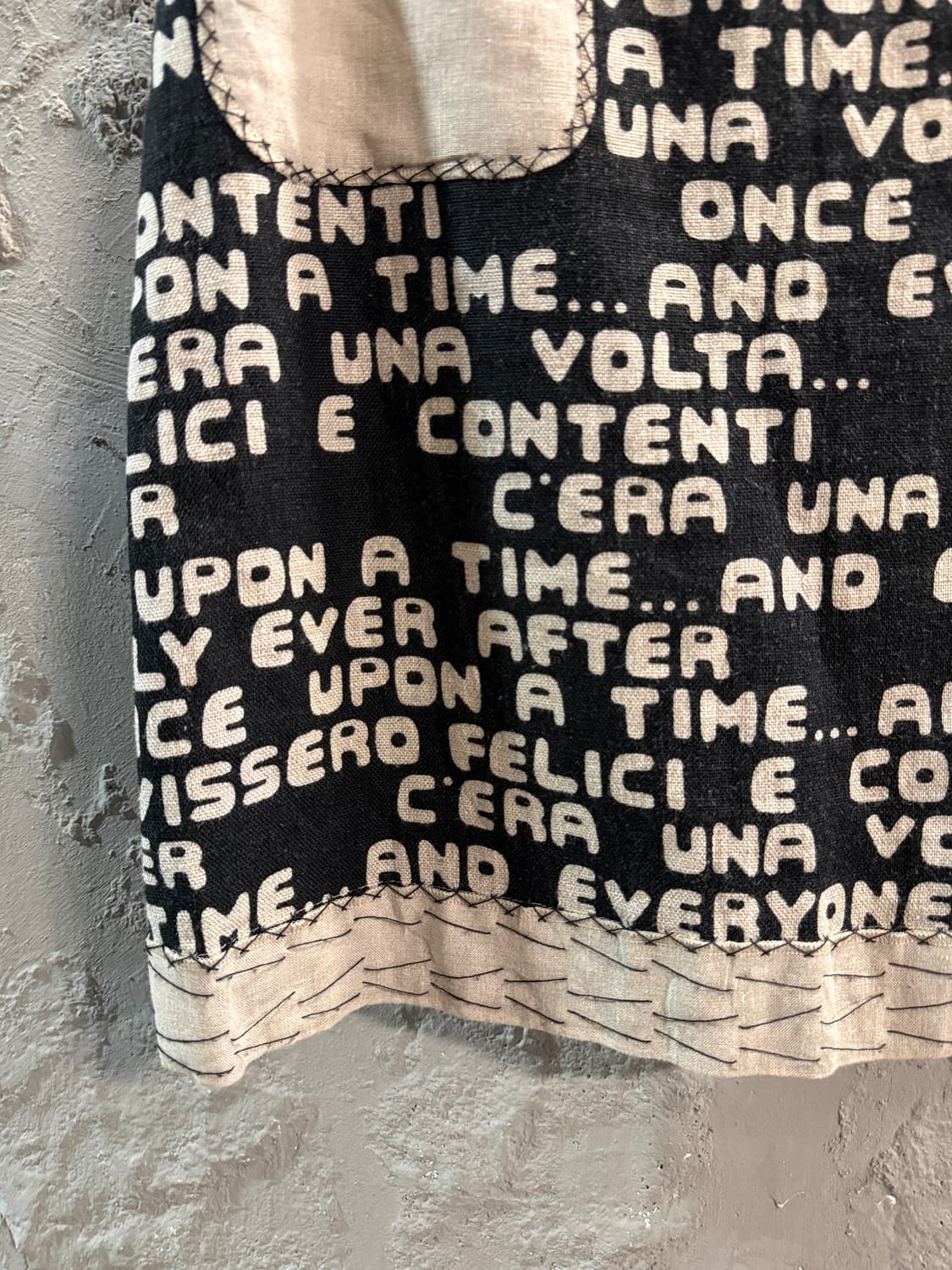 모스키노 치프앤시크 텍스트 패턴 린넨 스커트 IT42 상품이미지2