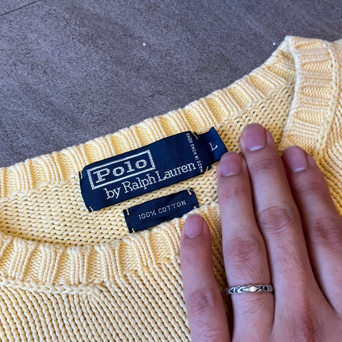폴로 정품 해비 옐로우 코튼 니트 상품이미지6