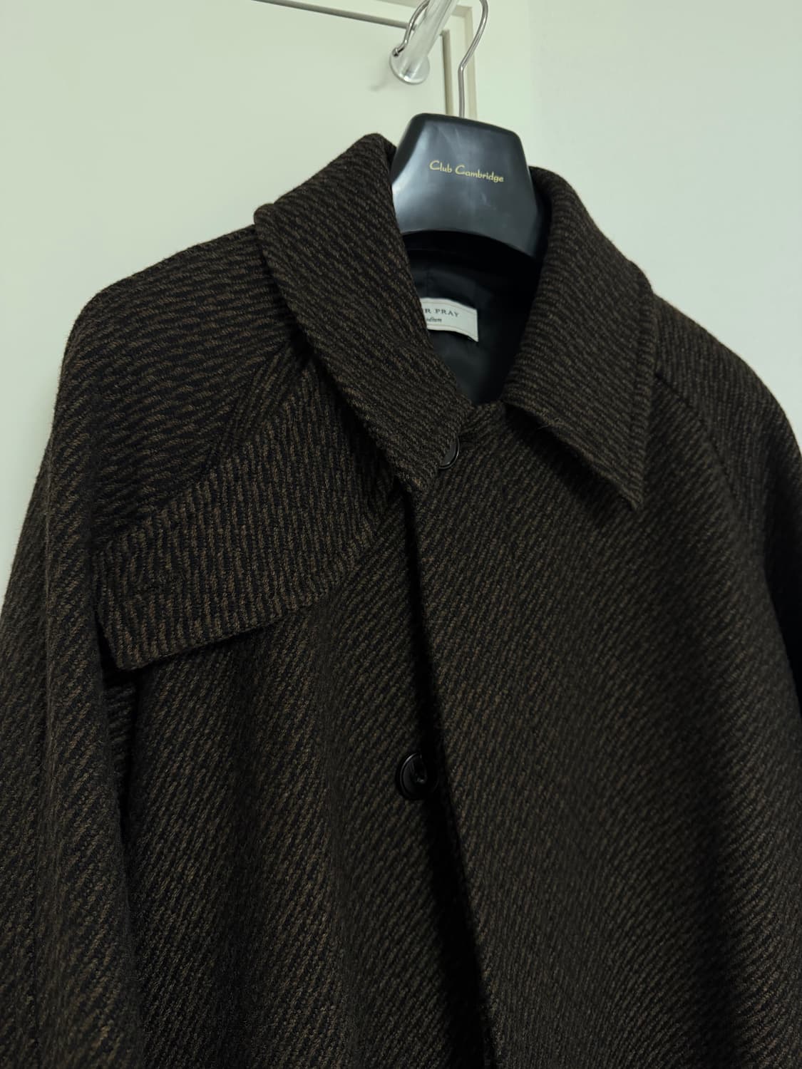 애프터프레이 브라운 체크 코트 상품이미지5