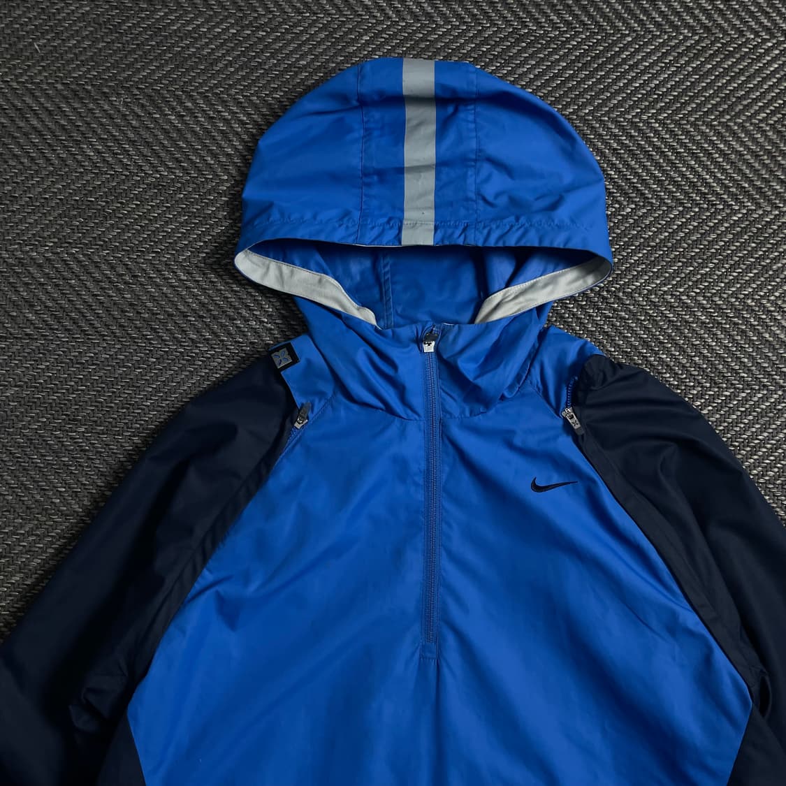 00s 나이키 올드스쿨 스우시로고 배색 바람막이 후드 웜업  o 4148 상품이미지4