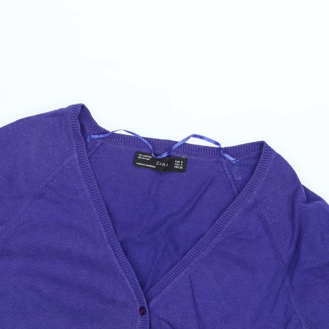 [EUR S] 자라 여성 브이넥 니트 가디건 1215H1 상품이미지3