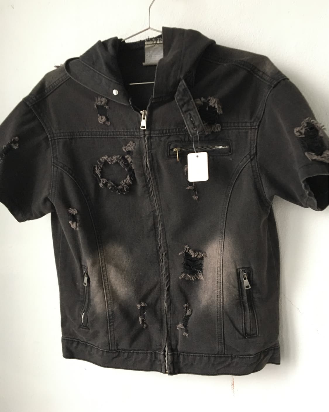 Damage grunge mood hood zip up 상품이미지4