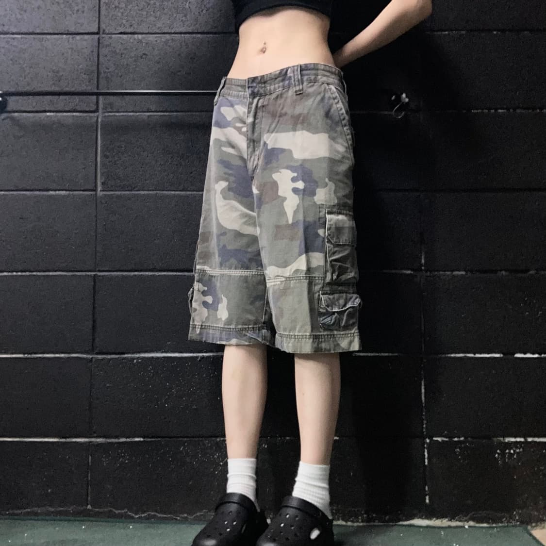 빈티지 카고 카모 버뮤다 팬츠 상품이미지1