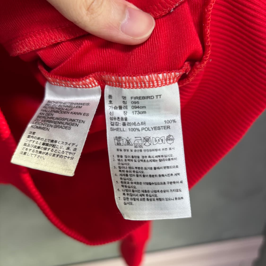 아디다스 파이어버드 백로고 져지 트랙탑 빨강 상품이미지4