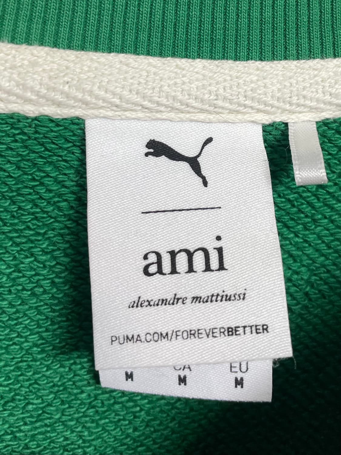 아미 X 푸마 그린 라운트 맨투맨 (on.366)   상품이미지4