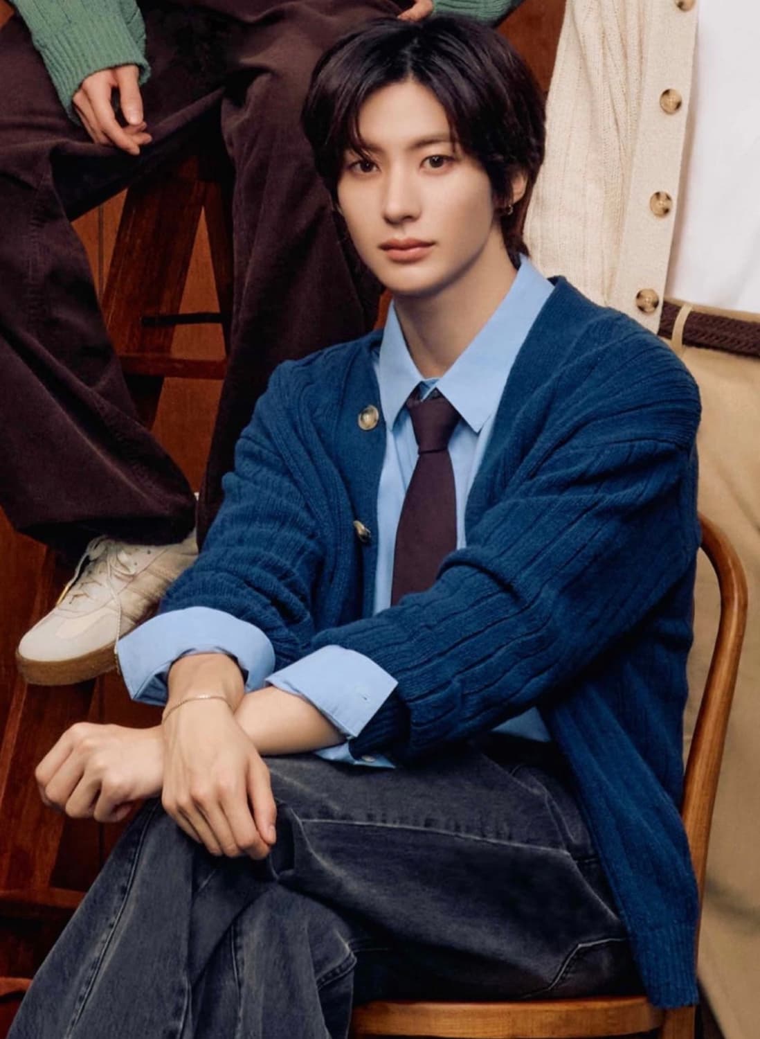 세터 파로 오버 사이즈 부클 가디건 네이비 피오니 XL 상품이미지5